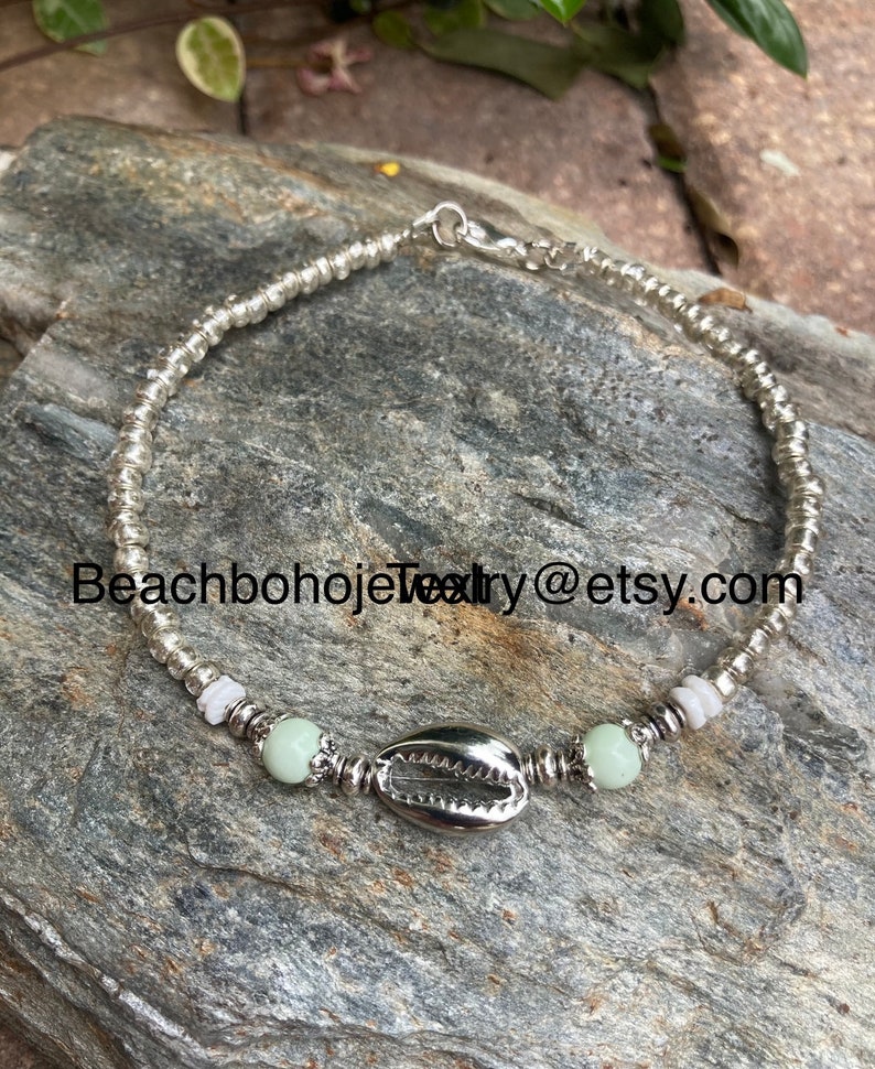 Beach Anklet Shell Anklet Anklet Ankle Bracelet Beaded | Etsy