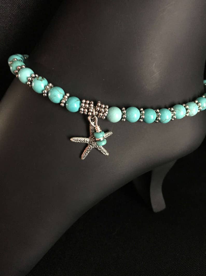 Ankle Bracelet Beach Anklet Starfish Anklet Ankle Jewelry Etsy