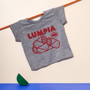 Lumpia Kawaii Shirt, Kids Kawaii Shirt, Gray Kids shirt, Gender Neutral Kids Outfit, Kawaii Shirt Girl Boy, AANHPI Tee