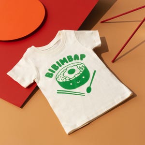 Kids Kawaii Shirt, Bibimbap Kawaii Shirt, Organic Kids shirt, Gender Neutral Kids Outfit, Kawaii Shirt Girl Boy, AANHPI Tee