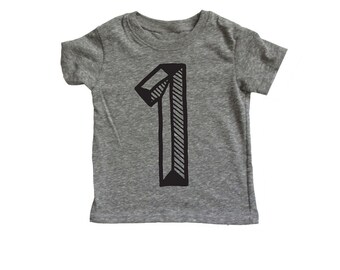 1, Gray and Black, First Birthday Shirt, Number One Shirt, One shirt, First Birthday Outfit, First Birthday Shirt Girl boy