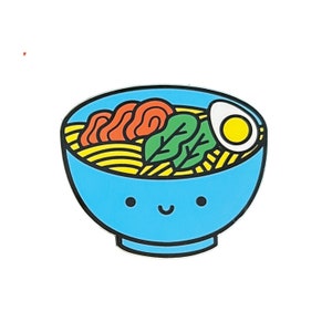 Kawaii Ramen Vinyl Sticker, Kawaii Sticker, Laptop Sticker, Weatherproof Sticker, Water Bottle Sticker, Ramen Sticker, Cute Sticker