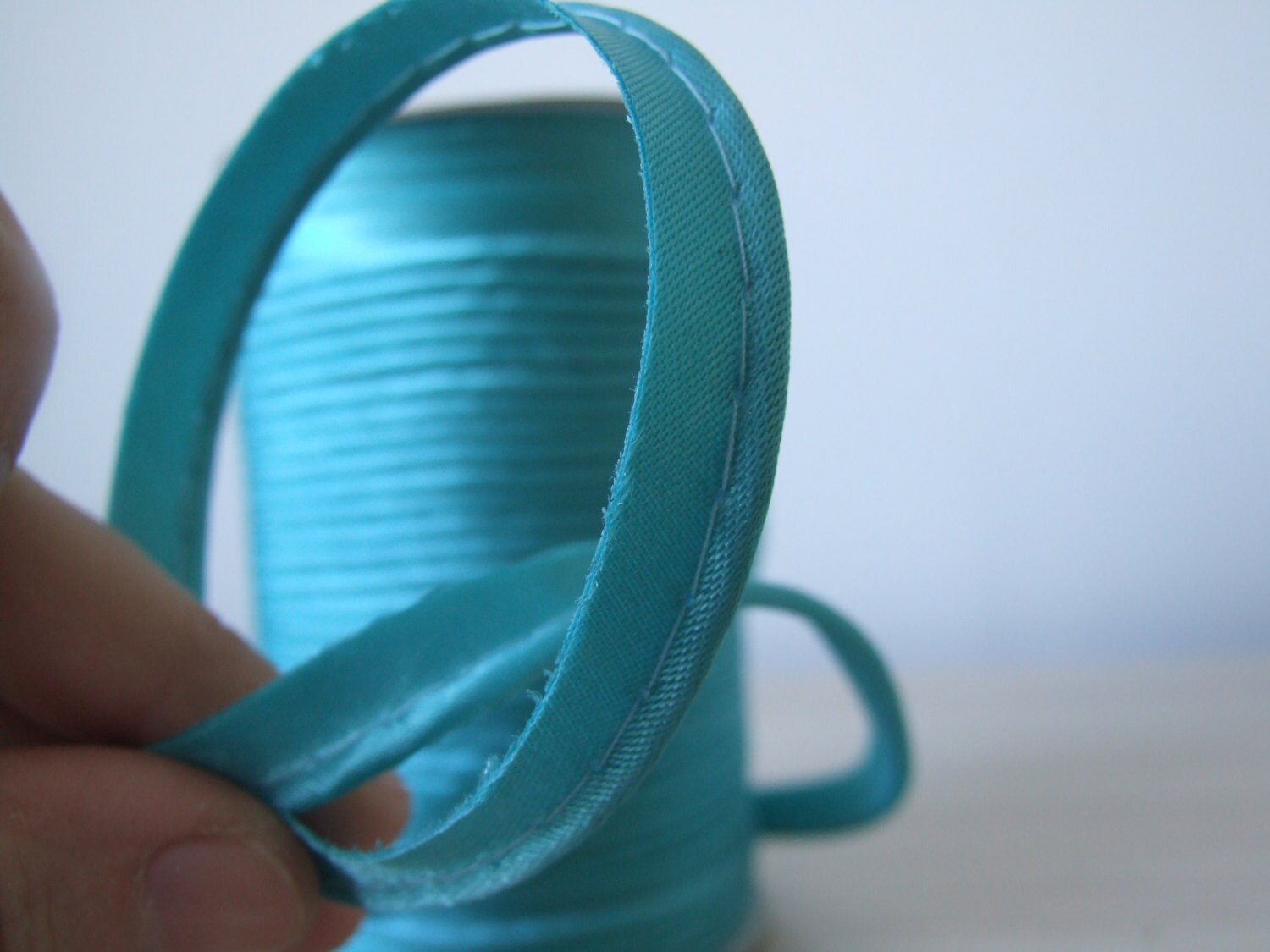 Light teal blue satin piping trim sewing piping pillow cord Etsy