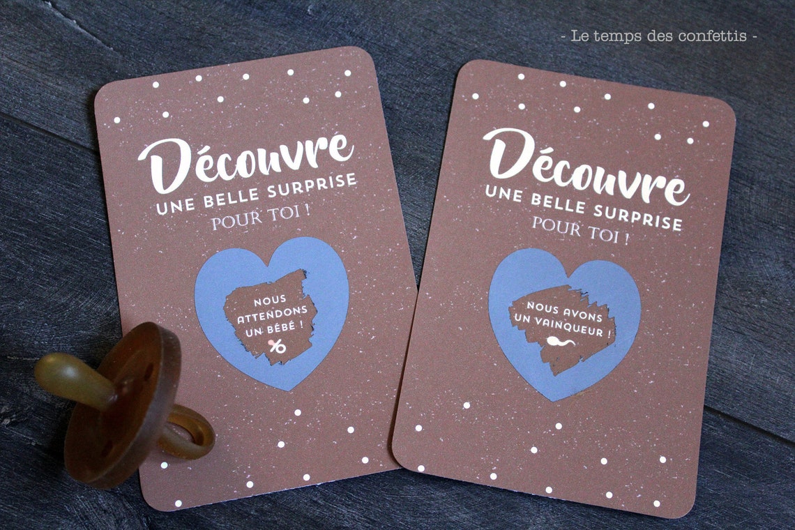 Carte à gratter annonce de grossesse nous attendons un bébé ou Etsy