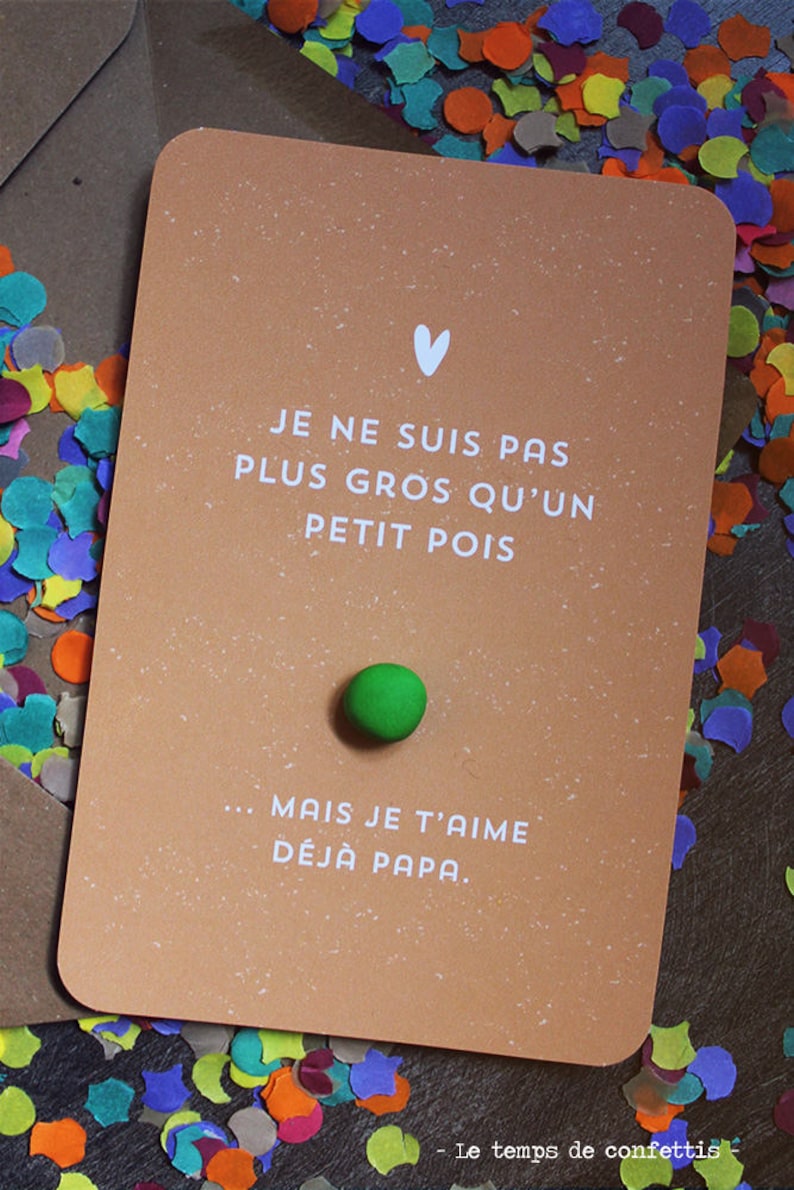 Tata etc available for Granny Grandpa Original pregnancy announcement card pea for future Papa poetic announcements and emotions guaranteed