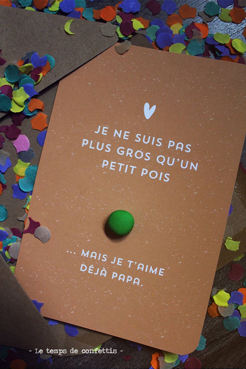 Tata etc available for Granny Grandpa Original pregnancy announcement card pea for future Papa poetic announcements and emotions guaranteed