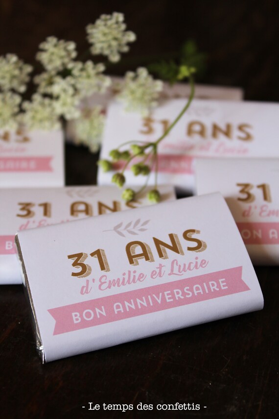 Mini Personalized Chocolate Bar Wedding Pacs Birthday Etsy