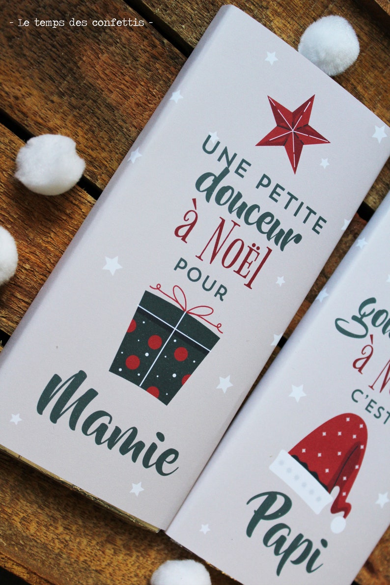 Tablette de chocolat à personnalisée cadeau de noël pour papi  Etsy