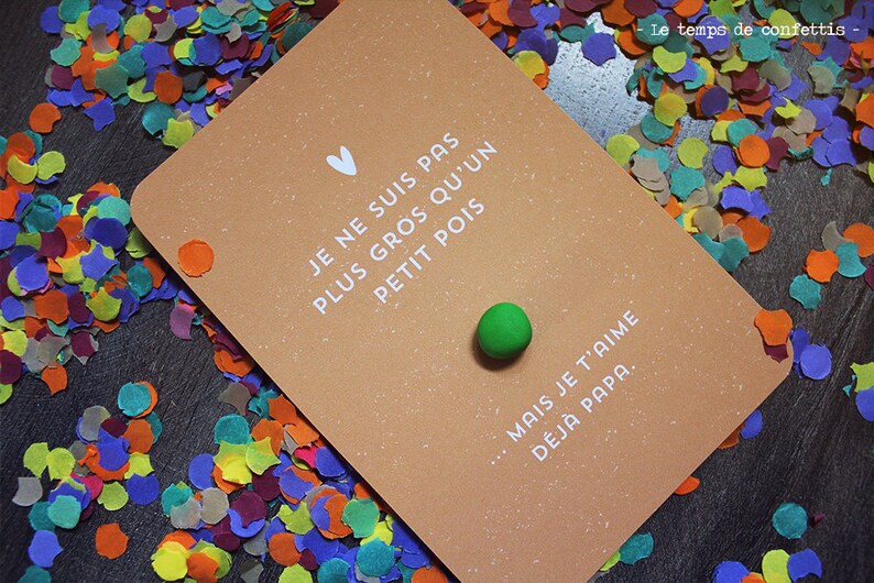 Tata etc available for Granny Grandpa Original pregnancy announcement card pea for future Papa poetic announcements and emotions guaranteed