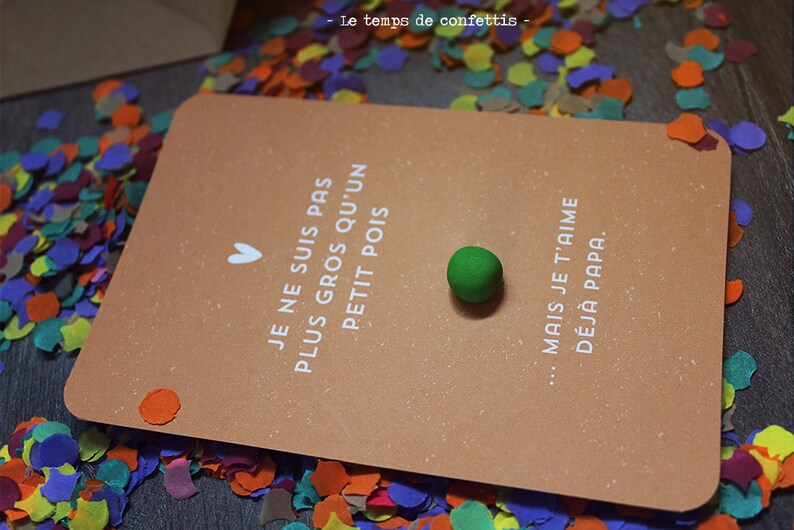 Tata etc available for Granny Grandpa Original pregnancy announcement card pea for future Papa poetic announcements and emotions guaranteed