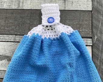 Keukenhanddoeken met gehaakte bovenkant, hangende keukenhanddoeken, hangende gehaakte handdoek, hangende keukenhanddoeken, hangende handdoeken