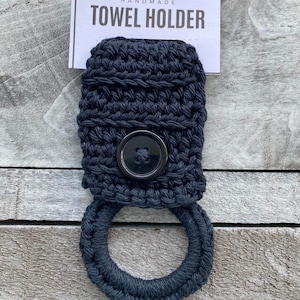 Black Kitchen Towel Holders, Black Kitchen Towel Rings, Black Towel Topper, Black Oven Handle Towel Holder, Fridge Towel Holder