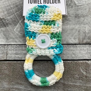 Assorted Crochet Towel Holder, Kitchen Towel Holders, Handmade Crochet Towel Ring, Crochet Towel Topper, Handmade Towel Ring