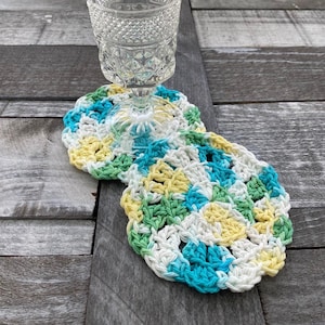Crochet Flower Coasters, Crochet Coasters, Flower Coasters, Doily Coaster Set, Crochet Coaster Set, Spring Coasters, Set of 2