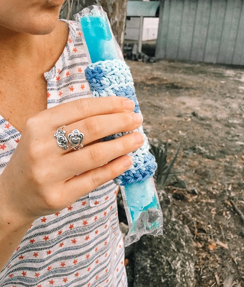 Crochet Ice Pop Holders, Freeze Pop Sleeves, Popsicle Sleeves, Crochet