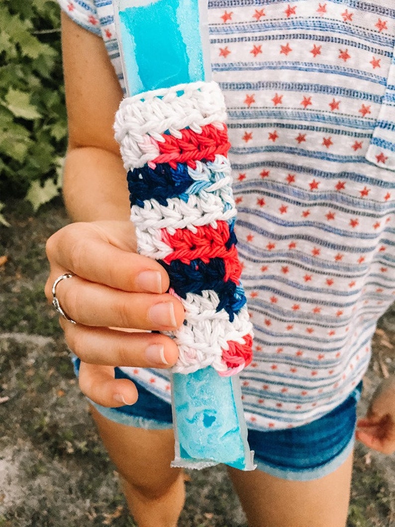 Crochet Ice Pop Holders, Freeze Pop Sleeves, Popsicle Sleeves, Crochet