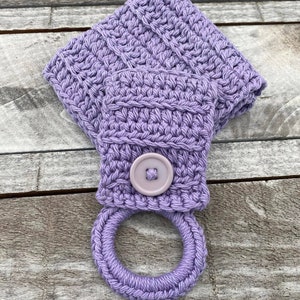 Crocheted Dishcloth, Crocheted Towel Holder, Crochet Dishcloth Set, Crochet Cotton Kitchen Set, Kitchen Dish Set, Kitchen Towel Hangers
