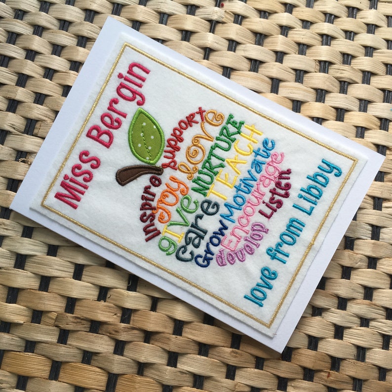 thank you teacher card end of term class card teacher's etsy