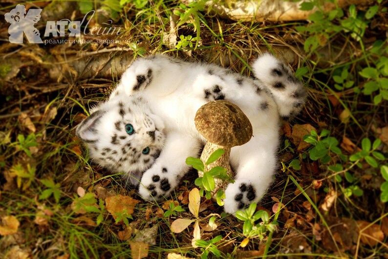 FOR EXAMPLE for order Snow Leopard Neon handmade stuffed Etsy
