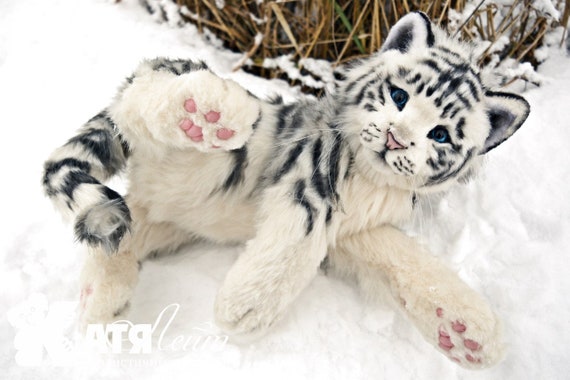 stuffed white tiger