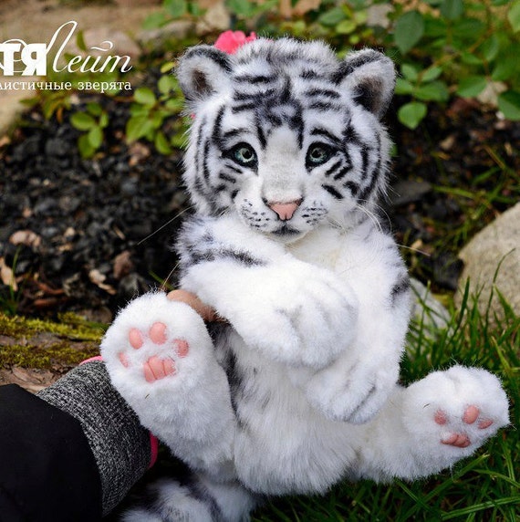 small white tiger stuffed animal