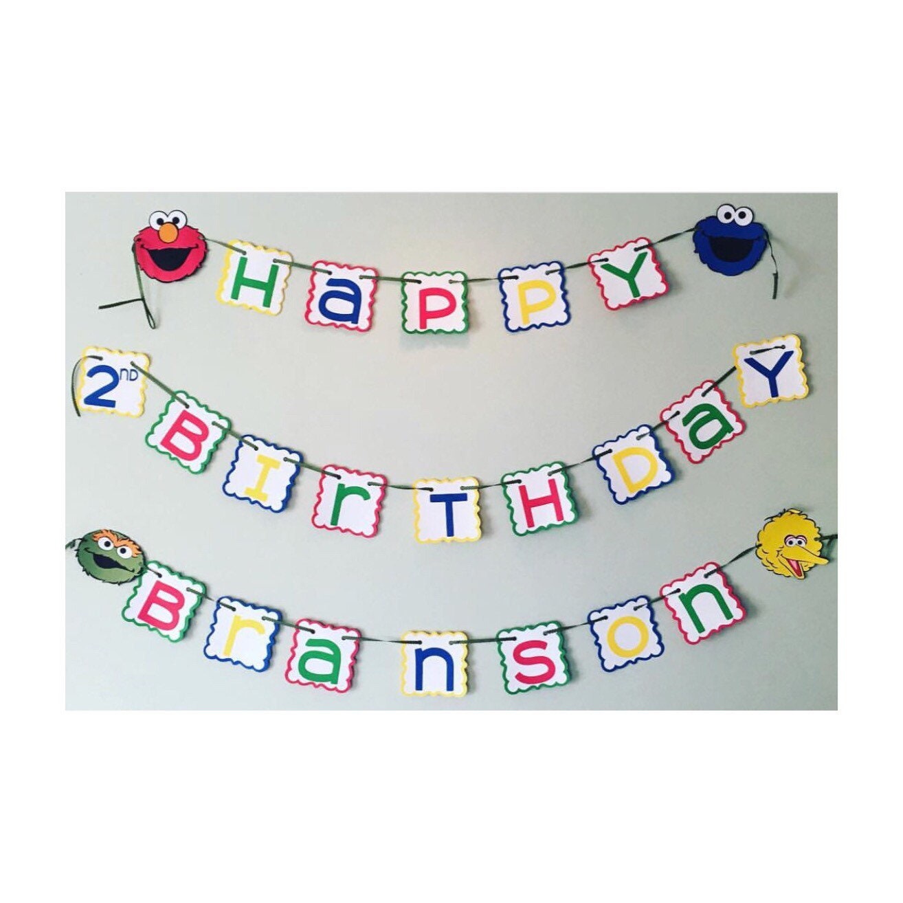 Elmo birthday banner elmo happy birthday name banner Etsy