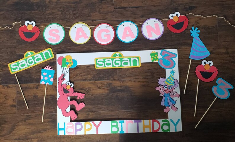 Abby Cadabby And Elmo Photo Frame Prop Sesame Street Image 0