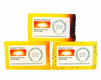 Akne & Mitesser Entfernung Seifen Sample Pack ~ Organisches Heilmittel gegen Flecken und Pickel ~ Gesichtsseife ~ Gesichtsreiniger