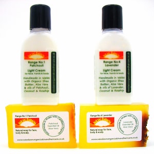 Dermatitis Cream & Soap Sample Pack ~ Organic Remedy for Itchy, Sore Skin and Rash (S35/1/4+ML25/1/4)
