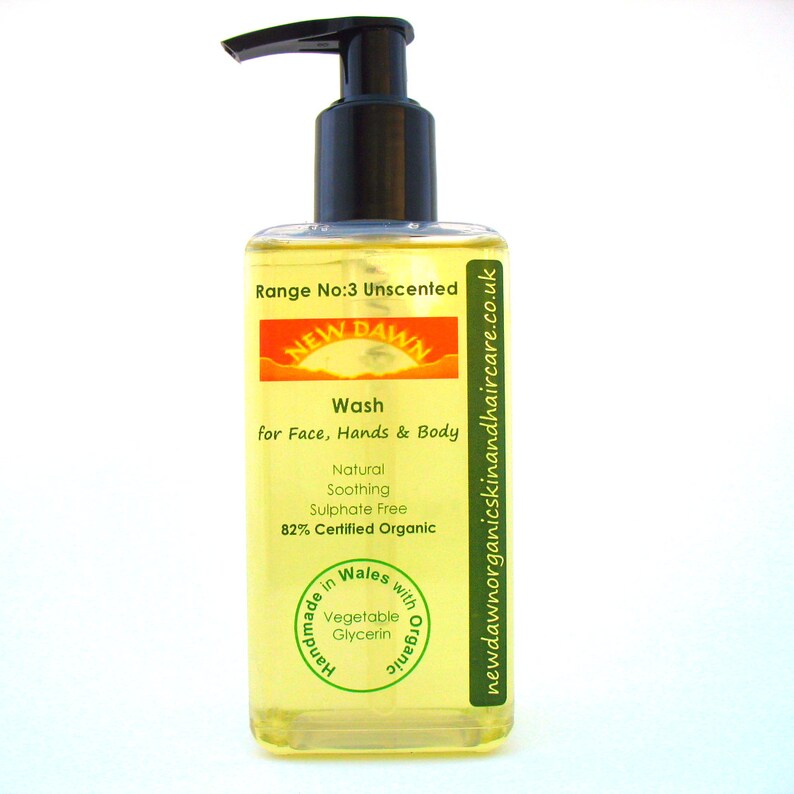 Unscented Organic Face Hand & Body Wash Sensitive Skin Etsy