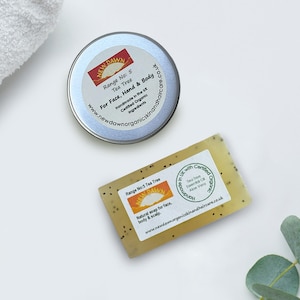 Athlete&#39;s Foot Cream & Soap Sample Pack ~ Organic Remedy for Fungal Skin and Nail Infection and Itchy Feet ~ Tea Tree