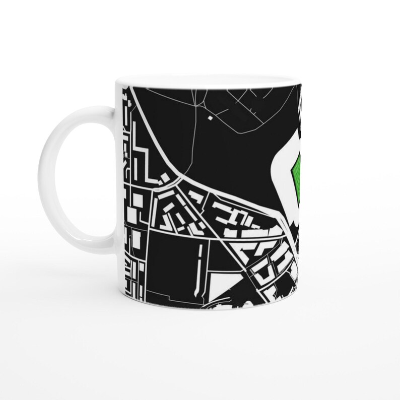 Caneca de cerâmica do Newcastle United St James' Park - Edição com mapa do estádio imagem 4