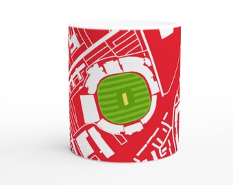 Old Trafford Cricket Ground Ceramic Mug - Stadium Map Edition