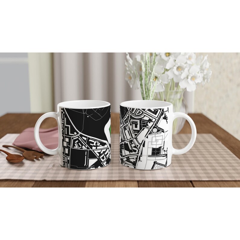 Caneca de cerâmica do Newcastle United St James' Park - Edição com mapa do estádio imagem 3