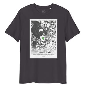 Newcastle T Shirt – St James’ Park Stadium Map Football Shirt – Newcastle Fan Gift