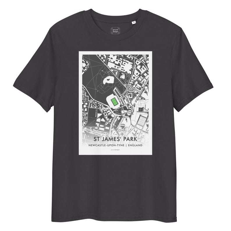 Newcastle T Shirt – St James’ Park Stadium Map Football Shirt – Newcastle Fan Gift