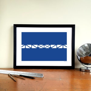 Everton FC Goodison Park Minimalist Graphic Design A3 Art Print - Bullens Road Stand "Leitch Balcony"