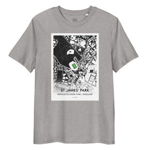 Newcastle T Shirt – St James’ Park Stadium Map Football Shirt – Newcastle Fan Gift