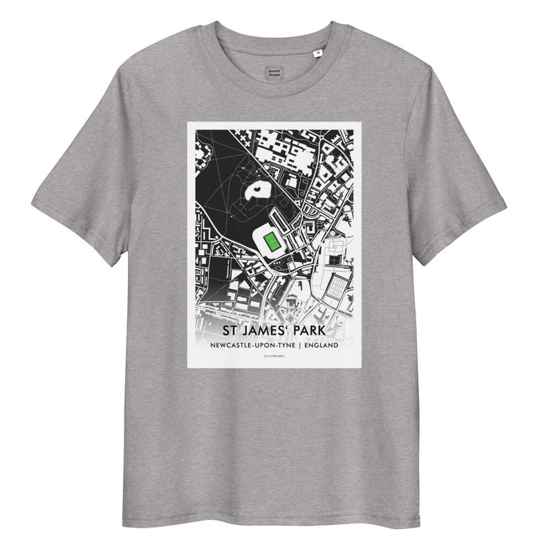 Newcastle T Shirt – St James’ Park Stadium Map Football Shirt – Newcastle Fan Gift