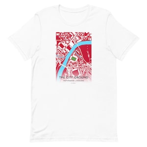 Nottingham Forest City Grundkarte T-Shirt - Das Tricky Trees Fan Geschenk - UK Designed - You Reds