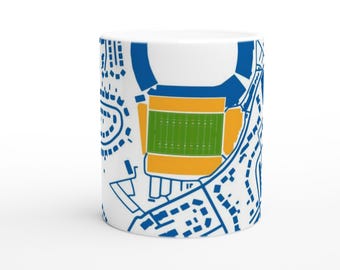 Leeds Rhinos - Headingley Rugby League Ceramic Mug - Stadium Map Edition