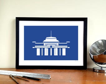 Leicester City Minimalist Graphic Design Art Print - Filbert Street "Members Entrance"