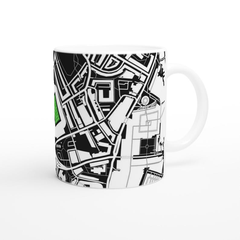 Caneca de cerâmica do Newcastle United St James' Park - Edição com mapa do estádio imagem 2
