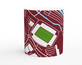 Wigan Warriors Stadium - Rugby League Ceramic Mug - Stadium Map Edition