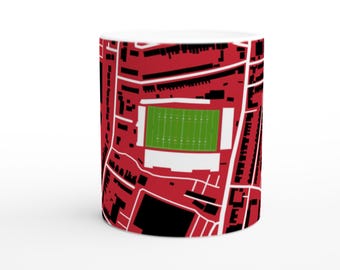 Gloucester Rugby Union - Kingsholm Stadium Ceramic Mug - Stadium Map Edition