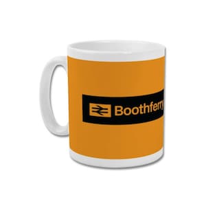 Hull City AFC Minimalist Graphic Design Mug - Boothferry Park &quot;Halt&quot;
