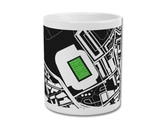 NEWCASTLE UNITED Mug - St James' Park Stadium Map - Football Gift NUFC