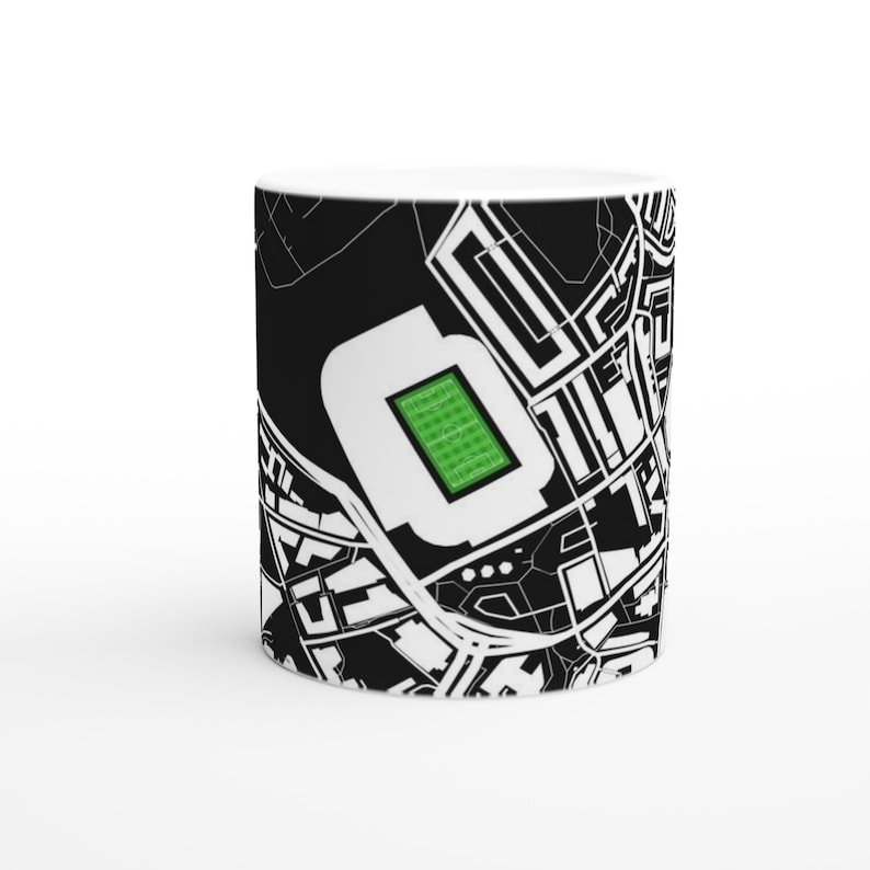Caneca de cerâmica do Newcastle United St James' Park - Edição com mapa do estádio imagem 1