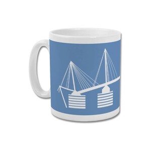 Manchester City Minimalist Graphic Design Mug - Etihad Stadium &quot;Eastlands Approach&quot;