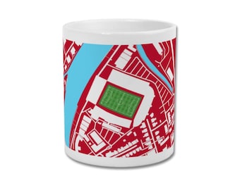 NOTTINGHAM FOREST Mug - City Ground Stadium Map - Football Gift NFFC